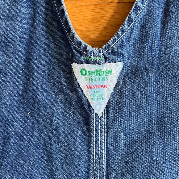 Rare Unisex Vintage OshKosh B'gosh Vestbak Denim Bib Overalls | Size 34 x 30 - Picture 4 of 13